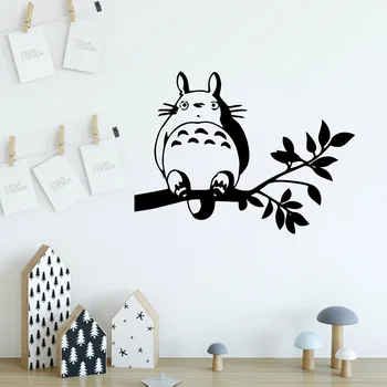 Animacinių Filmų Totoro Atsparus Vandeniui Sienų Lipdukai Sienos Meno Dekoro Baby Vaikų Kambariai Dekoro 