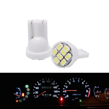 1x Automobilis T10 W5W LED Signalo Lemputę Interjero Dome Skaitymo Šviesos Super Šviesus Auto bagažinę Licencijos numerio ženklo Žibintas Baltas 8SMD 2677
