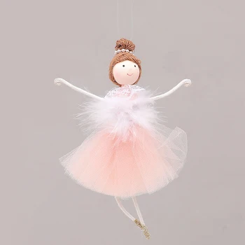 1PC Kalėdų Eglutės Kabo Pakabukas Kalėdų Ju Siūlų Pliušinis Ballerina Girl Modeliavimo Lėlės Pakabukas Kalėdų Medžio Apdaila Dovanos 26851
