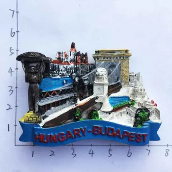 Vengrijos Budapešto Šaldytuvas Magnetas Turistų Suvenyrų 3D Dervos Magnetinio Šaldytuvas Pasta Dekoratyvinis Rankdarbių Magnetai Dovanų Idėjos 27081