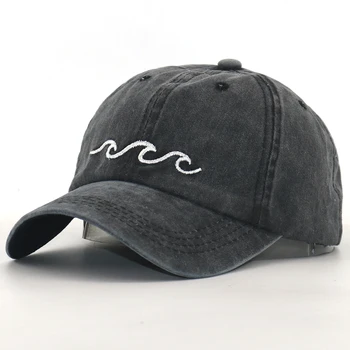 Naujas vandenynas banga beisbolo kepuraitę medvilnės plauti reguliuojamas mados tėtis kepurės moterims, vyrams, retro snapback skrybėlės lenktas saulės kepurės aukštos kokybės