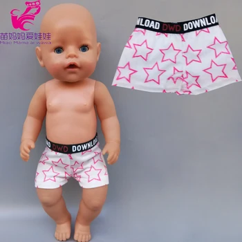 43cm baby new born lėlės medvilnės trumpos kelnės 18 colių mergaitė berniukas lėlės pagal kelnes lėlės drabužiai