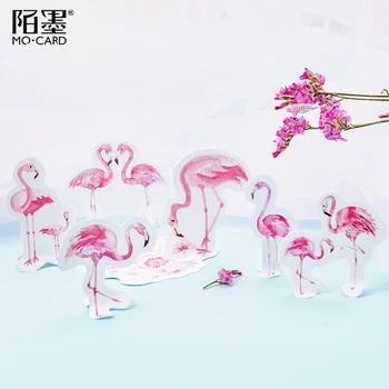 45 Vnt./box Flamingas Mini Popieriaus, Lipdukų Albumą 