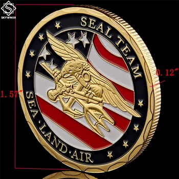 Paauksuoti Suvenyrų Monetos JAV Jūrų, Žemės, Oro ir Ruonių Komanda Iššūkis Monetos karinio jūrų Laivyno Departamento Karinės Monetos 29699