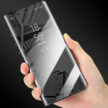 Veidrodžio korpuso Flip Case For Samsung Galaxy j3 skyrius J5 J7 2017 A10 A50 J8 Pastaba 9 8 S7 s6 krašto A5 A7 A8 A6 Plius A7 2018 S8 S9 Plus Dangtis