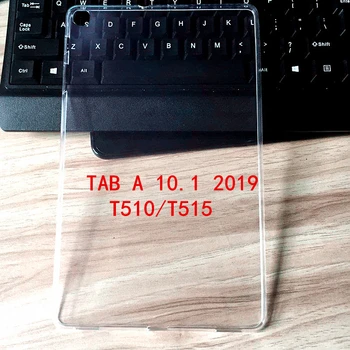 Juodas Minkštas Silicon Case For Samsung Galaxy Tab 10.1 Colių T510 T515 TPU Tabletės Apvalkalas Anti-Rudenį atsparus smūgiams Plaunamas Padengti 30198