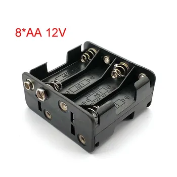 8AA 12V Baterija Įrašą Lizdas Laikymo Dėžutė Turėtojas Atveju 8*AA Baterijos Kamino Su 9V Akimirksniu Jungtis 3060