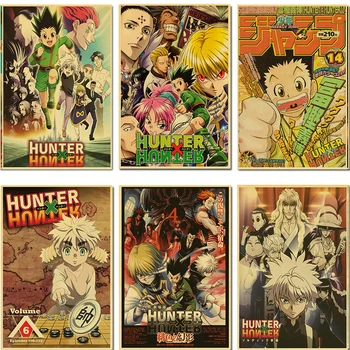 Japonų Anime, Hunter x Hunter Retro Plakato Populiarus Klasikinis Menas Sienos Nuotraukas Kambarį Namuose Plakato spauda Dekoras 315