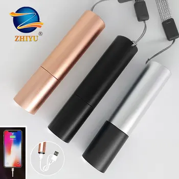 ZHIYU Mini USB Įkraunamas Žibintuvėlis Zoom Lauko Comping Žibintai Nešiojamų Lempos Galia Banko 