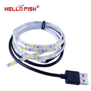 5V USB Kabelis, LED juostos 5mm Plotis 5630 vandeniui lankstus 60 led LED juosta balta šiltai balta mėlyna žalia raudona rožinė Ice blue 32043