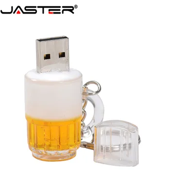 JASTER plastiko specialios alaus puodelis modelis, usb 2.0 flash drive pendrive 8gb 16gb 32gb 64GB memory stick pen drive USB atmintinę