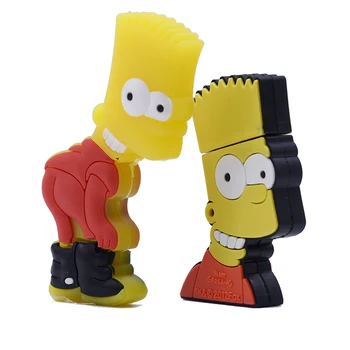 Anime ir Animacinių filmų Simpsonų Usb Flash Drvie 32GB 16GB 8GB 4GB Pendrive Bart Simpson Pelės Vilkas Memory Stick Pen Drive 64GB U Stick 33186