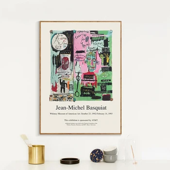 Jean Michel Basquiat Abstrakti Tapyba Dailės Drobė Spausdinti Galerijos Sienos Nuotraukas Gatvės Meno Plakatas Kambarį Miegamojo Puošimas