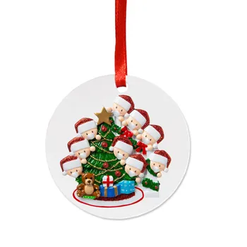 Asmeninį Pavadinimas Kalėdų Ornamentu Rinkinys Su Kauke, 2020 Naujas Karantino Maitintojo Šeimos Kalėdų Dekoravimo Rinkinį Kūrybos Dovana