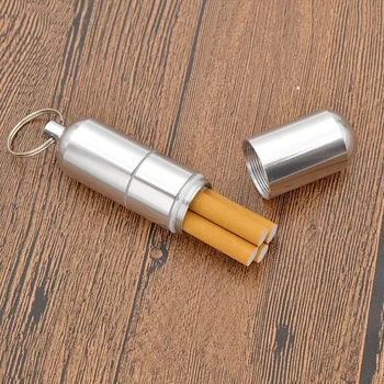 Nešiojamų Cigarečių Atveju Lango Turėtojas Keychain Vandeniui Aliuminio Lydinio Vyrų Dovana 39017