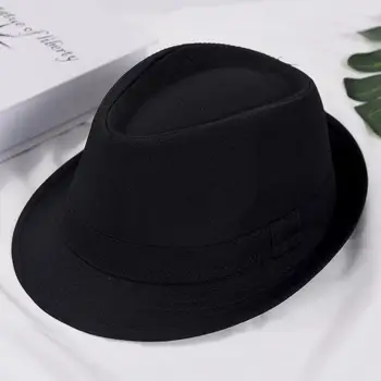 Naujas Mados Vintage Hat vyriški Laisvalaikio Britų Džiazo Hat, Black Top Hat Etape Skrybėlę nuo Saulės, Lauko Skrybėlę