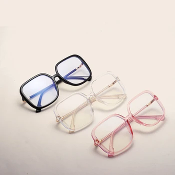 Mėlyna šviesa akinius rėmo kompiuterio akinių, akinių Didelis Aikštėje skaidrus moterų moteriški akinių rėmeliai 2019 Optinių rėmelių 40577