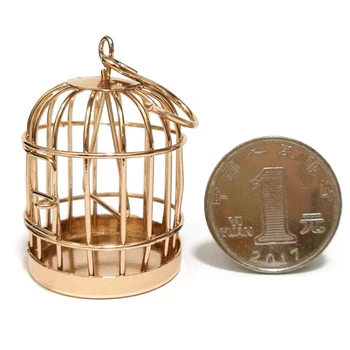 3 Stilius 1:12 miniatiūriniai Lėlių baldai, metalo paukštis narve lėlių dekoro Lėlių birdcage