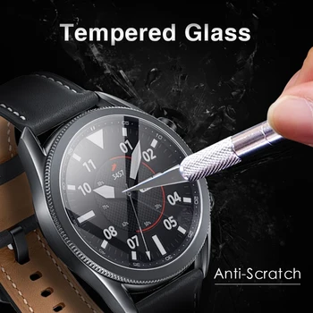3Pcs Grūdintas Stiklas Samsung Galaxy Žiūrėti 3 41mm 45mm Smart Žiūrėti Screen Protector Galaxy Watch3 apsauginis Dangtis Filmas