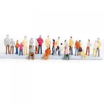 Pakuotėje 100 Žmonių Figūrėlės Modelio Traukiniai Architektūros 1 50 Masto Dažytos Duomenys Sėdint ir Stovint Žmonės Miniatiūrinių