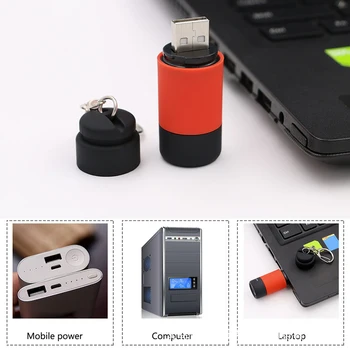 Led Mini Žibintuvėlis Ypač Ryškus Žibintuvėlis, Spalvinga Nešiojamų Key Chain Žibintai Avariniai Žibintai įmontuota Baterija USB Įkrovimas 42739