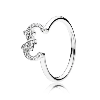 WHOLEGEM 2020 naujas Minnie pop paprastu būdu keista, romantiško žavesio skaidrus cirkonis vestuvių žiedą sužadėtuvių papuošalai 43123