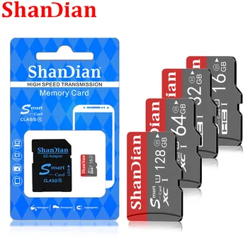 ShanDian SD Atminties Kortelės Realias galimybes 4GB 8GB 16GB 32GB 64G Microsd TF kortelę Flash Drive, Memory Stick Išmaniųjų Telefonų Kameros 43163