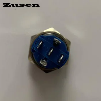 Zusen 16mm didelis galvos Žiedas apšviestas akimirksnį mygtukas jungiklis be tvirtinimo(ZS16F-11E/B/12V/A su ragų simbolis)