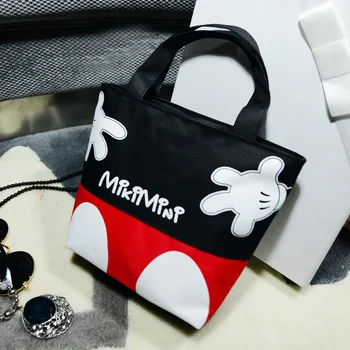 Naujas Disney mados tendencija rankinės atsitiktinis mažas maišelis mickey mouse nešiojamų drobė maišelis antrankiai maišelį priešpiečių dėžutė krepšys 44879