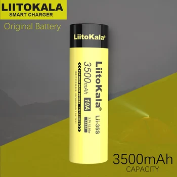 1-10VNT LiitoKala Lii-35S 18650 Battery3.7V Li-ion 3500mAh ličio baterija didelės drenažo įrenginius. 45153