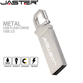 Didmeninės Metalo key chain usb flash drive, memory stick LOGOTIPAS individualų pendrive 8gb 16gb komercinės USB disko plieno USB 2.0