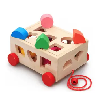 Naujagimio Medinės Formos Rūšiavimo Montessori Bamblys Ankstyvojo Lavinimo Žaislai Žvalgybos Langelį Formos Atitikimo Žaislai Vaikams 49667