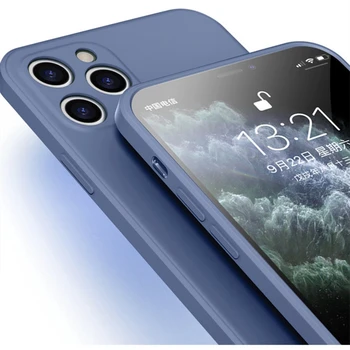 Tinka Apple IPhone 11case straight-edge skystu silikonu mobiliojo telefono atveju 