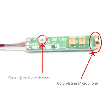 1pc Produkcijos Apimtis Reguliuojama Specialių MIC Mikrofono Modulio Garso Nuskaitymo Adapteris Modulis su priešstiprintuvio