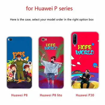 Telefoną Atveju Huawei P40 P9 P10 P20 30 Lite Atvejais, Pro P Smart 2019 M., Viršelis Minkštas Viršelis Bangtan Berniukai Tikiuosi Pasaulyje