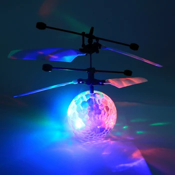Mini drone, Nuotolinio Valdymo RC Sraigtasparnis skraido Kamuolys plaukioja žaislai Kamuolys LED Šviesos Quadcopter Dron skristi Vaikams, žaislai 52270