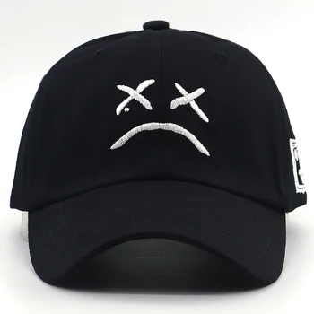 Naujas liūdna veido beisbolo kepuraitę siuvinėjimo mados bad boy tėtis skrybėlę medvilnės reguliuojamas snapback kepurės moterims, vyrams, vasarą, pavasarį kepurės 52308