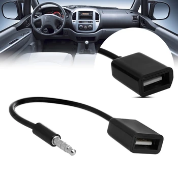 3.5 mm Male AUX Kištuko Lizdas, USB 2.0 Moterų Keitiklio Kabelį, Laidą, Automobilinį MP3