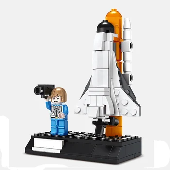 1801 Aviacijos Raketų Palydovinės Space Shuttle Mėnulio Tyrinėjimo Transporto priemonės Blokai Star Kelionės Švietimo Žaislai Vaikams Dovanų 54847