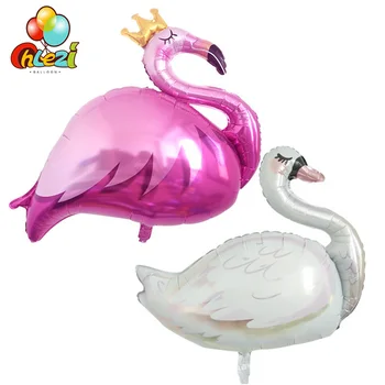 1pcs baltoji gulbė balionas flamingo 
