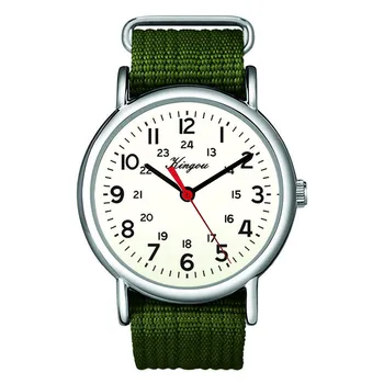Karšto Stilingas Kietas vyriški Žiūrėti arabiškais Skaitmenimis 24 Valandų Karinės Laikas Nailono Diržas Žiūrėti Laikrodis Vyrams Kvarcinis Laikrodis Reloj Hombre #F 5664