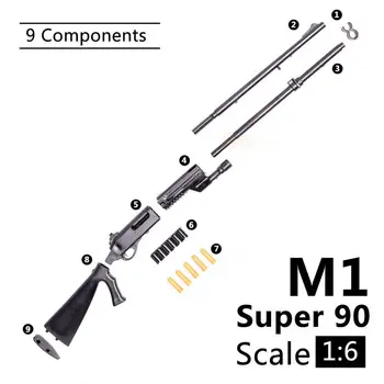 1:6 Ginklą Modelio Benelli M1 Super 90 Shot Gun Asamblėjos Modelio Surinkimo Žaislai, Dėlionės, Statybinės Plytos Veiksmų Duomenys 62308