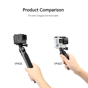 Vamson už Gopro Hero 7 6 5 Trikojo Adapteris Selfie Stick iPhone Priedai DJI OSMO už Xiaomi Xiaoyi Yi 4K vaizdo Kamera VP425