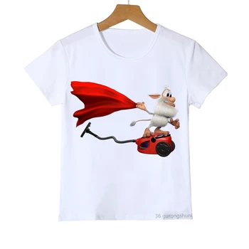 Kūdikių drabužiai spausdinti animaciją, modelis T-shirt berniukų ir mergaičių minkštos baltos spalvos marškinėliai bamblys vasaros mados naujo stiliaus top kids marškinėliai 6495