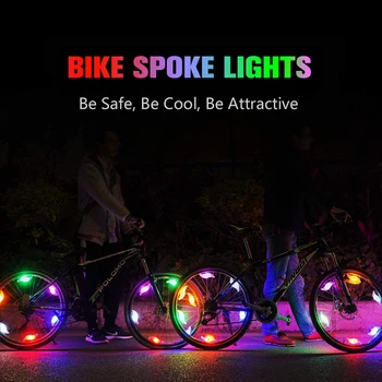 Atsparus vandeniui dviračių kalbėjo šviesos 3 apšvietimo režimo LED dviračio rato light lengva įdiegti dviračių saugos įspėjamoji lemputė Su Baterija