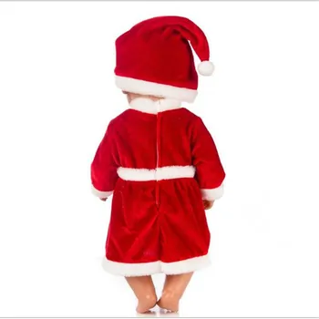 Tinka 18 colių Lėlės Drabužiai 43cm Baby Born Lėlės, Raudona Kalėdų Prabangus Trijų dalių Siūlai Sijonas Drabužių Priedai 6589