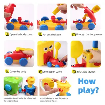 Karšto Žaislas Mokslo Galia Balionu Automobilio Montessori žaislai Eksperimento Žaislas Įdomus Inercinės Paleidimo Bokšto Automobilių Žaislai Vaikams Dovanų