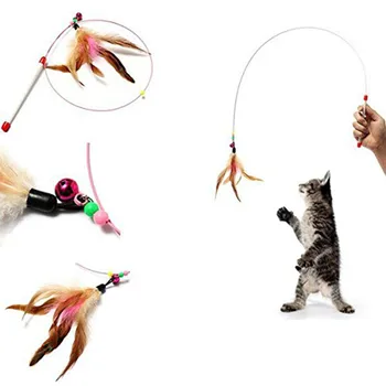 Nuleisti laivybos Šunų Kačių, Naminių gyvūnų Reikmenys, Katės žaislai, Gyvūnėlių, kačių žaislas Plastiko,Plieniniai Vielos,Plunksnų Kibinimas Lazdelė,Žaislų katėms interaktyvūs 6691