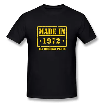 Pagamintas 1972 Naujas Juokingi Marškinėliai Vyrams Trumpomis Rankovėmis, Hip-Hop Negabaritinių O-Kaklo Medvilnės T Shirts
