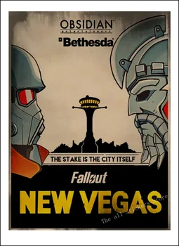 Fallout 3 4 Žaidimo Plakatas Fallout Serijos Žaidimą retro Plakato Retro Kraftpopieris Baras, Kavinė Namų Dekoro Tapybos Siena Lipdukas /9005 7106